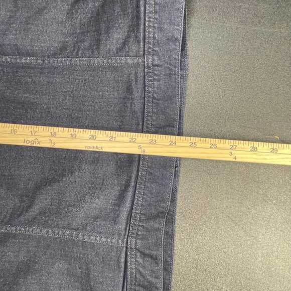 Duluth Trading Co Womens Dark Wash Stretch Denim Trucker Jacket Size Large 85819 - Picture 9 of 9